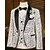 preiswerte Ringträger Anzüge &amp; Outfits-Ring-Träger Anzug Jungen Kinder Anzug Blazer &amp; Weste &amp; Hosen &amp; Hemd &amp; Krawatte Lässig Outdoor Party Mode Cool Basic Einfarbig Pailletten Tasche Knöpfe Weiß Polyester