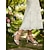 economico sposa-Romantiche scarpe da sposa con tacco bianco per matrimoni in giardino e all'aperto, scarpe da sposa con punta aperta e cinturino alla caviglia, fiori di cristallo