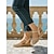 billige Kvinner-Beige bohemske heklede espadriller i kileform til dame – ideelle for sommerferier, strandresorter og uformelle utflukter