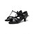 economico Scarpe per balli latini-scarpe da ballo latino da donna dorate con cinturino a T, sandali da ballo per salsa con tacco basso per ballerini professionisti e spettacoli di prova