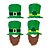 billige tilbehør-Herresæt med leprechaunhat og kunstskæg til St. Patricks Day, grøn irsk høj hat med aftageligt kunstskæg, blødt polyestermateriale, flerfarvede muligheder til parade-, fest- og festivaltøj