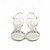 economico sposa-Romantiche scarpe da sposa con tacco bianco per matrimoni in giardino e all'aperto, scarpe da sposa con punta aperta e cinturino alla caviglia, fiori di cristallo
