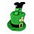 billiga St Patricks Day-Grön herrhatt med leprechaunmotiv för St. Patrick's Day, polyestermaterial med guldfärgad shamrock, perfekt för St. Patrick's och karnevalsfiranden, roligt och festligt tillbehör