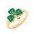 billiga Tillbehör-Damring med klövermotiv för St. Patricks dag, kopparmaterial, eleganta irländska lyckosmycken för damer, perfekt för högtidsfiranden, parader, fester och festliga kläder