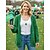 voordelige St. Patrick&amp;#39;s Day-Dameshanger met groene klaver van legering, die ook als ketting of broche gedragen kan worden, perfect voor St. Patrick's Day en dagelijks gebruik.