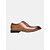 cheap Oxford Shoes-Men's Classic Brown Faux Leather Lace-Up Dress Shoes – Stylish Formal Footwear for Business and Special Occasions
