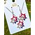economico Accessori-Set di gioielli patriottici femminili a forma di stella dell'anniversario dei 250 anni degli Stati Uniti collana e orecchini in lega con design di cristalli rossi bianchi e blu parate e celebrazioni