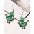 billige tilbehør-Dame St. Patricks Day øreringe i legering, flermønstrede shamrock- og leprechaun-designs, sjove festlige smykker i irsk stil til julefester, parader og festtøj