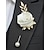 abordables Mariage ACC-Broche rose en polyester pour homme – plusieurs couleurs – accessoire élégant pour mariage et soirée avec détails en perles