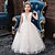 preiswerte Blumenmädchenkleider-Blumenmädchenkleid Mädchen Formelle Kleidung Hochzeitskleidung Party Hochzeit Formell Niedlich Prinzessin Süß Kleid für die Erstkommunion Patchwork Netz Einfarbig Ärmellos Rundhalsausschnitt Hellrosa
