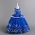 economico Abiti da Fiori-Abito da damigella d'onore bambina Ragazze Abito formale Abiti da sposa Balli di fine anno Feste Matrimonio Elegante Moda Adorabile Paillettes Patchwork Floreale Senza Maniche Girocollo Blu Rosso