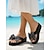 cheap Women-Women's Polka Dot Bow Flip-Flops, Lightweight Thong Sandals with Cute Oversized Bow, Casual Non-Slip Summer Footwear for Beach Vacations