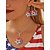 economico Accessori-Set di gioielli patriottici femminili a forma di stella dell'anniversario dei 250 anni degli Stati Uniti collana e orecchini in lega con design di cristalli rossi bianchi e blu parate e celebrazioni