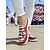 economico Scarpe da donna-Stati Uniti 250° Anniversario Mules Comode con Stampa della Bandiera Americana Rossa e Blu da Donna – Scarpe Slip-On in Tela per USA Quattro Luglio Eventi All'aperto Viaggi e Uso Quotidiano