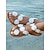 billige Brud-Kvinders elfenbensfarvede blomsterprintede flade sandaler, romantiske boho brudesko til strandbryllupsbrude