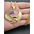 baratos Acessórios-Colar masculino em liga metálica com pingente de águia e bandeira americana, disponível em ouro e prata, ideal para o Dia da Independência e comemorações do 250º aniversário.