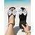 cheap Women-Women's Polka Dot Bow Flip-Flops, Lightweight Thong Sandals with Cute Oversized Bow, Casual Non-Slip Summer Footwear for Beach Vacations