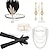 baratos Acessórios e mais-Anos 20 Faixa De Cabelo Estilo Melindrosa O Grande Gatsby Sem Colarinho Fantasia Mulheres Carnaval Baile de Máscaras Traje de festa para noite Mascarilha Adulto 1 Par de Brincos 1 Bracelete Luvas