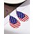 abordables Accessoires-Boucles d'oreilles en alliage américain à drapeau pour femmes - Anniversaire des États-Unis - Plusieurs styles - Parfaites pour les célébrations du Jour d'Indépendance
