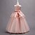 abordables Robes de Fille de Fleurs-Robe de Demoiselle d'Honneur Fille Fille Robe de soirée Tenue de mariage Soirée Mariage Formel Élégant Princesse Doux Dentelle Maille Couleur Unie Sans manches Col Rond Rose Claire Bleu Ciel 4 ans et