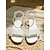 abordables novia-Sandalias de novia de encaje blanco para mujer con apliques florales: ideales para bodas bohemias