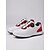 voordelige Dames Golfschoenen-Witte en rode golfschoenen voor dames – lichtgewicht, ademende golfsneakers met spikes voor dames, stabiele demping voor de golfbaan, training, wandelen en dagelijks gebruik.
