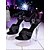 voordelige Platform Sandalen-Rode glitter plateauhakken voor dames, transparante acryl hoge hakken voor uitgaansfeesten &amp;paaldans