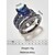 preiswerte Hochzeit ACC-Schwarzes Herrenring-Set aus einer Legierung im Vintage-Gothic-Stil mit quadratisch geschliffenem Edelstein, in verschiedenen Farben erhältlich – ideal für Eheringe, Verlobungsringe, Partys und den Alltag.
