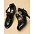 abordables Chaussures de danses latines-Escarpins de danse noirs à bride en T pour femmes, chaussures de bal à boucle et bout ouvert pour événements de danse professionnels
