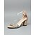 preiswerte Hochzeitsgast-Glitzernde, nudefarbene Sandalen mit Blockabsatz für Damen – elegante Strass-Brautschuhe, bequeme Sandalen mit Knöchelriemen für Bräute &amp;Gäste der Gartenparty