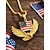 baratos Acessórios-Colar masculino em liga metálica com pingente de águia e bandeira americana, disponível em ouro e prata, ideal para o Dia da Independência e comemorações do 250º aniversário.