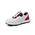 voordelige Dames Golfschoenen-Witte en rode golfschoenen voor dames – lichtgewicht, ademende golfsneakers met spikes voor dames, stabiele demping voor de golfbaan, training, wandelen en dagelijks gebruik.