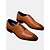 cheap Oxford Shoes-Men's Cognac Crocodile Pattern Leather Lace-Up Oxfords - Sophisticated Footwear for Business Professionals