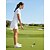 preiswerte Damen Golfschuhe-Klassische weiße/gelbe Damen-Golfschuhe mit Schnürung – rutschfeste, stoßdämpfende Sportschuhe für Golferinnen, Training auf dem Platz, Wochenendspiele, Country-Club-Style und Spaziergänge im Freien.