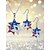 economico Accessori-Set di gioielli patriottici femminili a forma di stella dell'anniversario dei 250 anni degli Stati Uniti collana e orecchini in lega con design di cristalli rossi bianchi e blu parate e celebrazioni