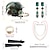 baratos Acessórios e mais-Anos 20 Faixa De Cabelo Estilo Melindrosa O Grande Gatsby Sem Colarinho Fantasia Mulheres Carnaval Baile de Máscaras Festa Mascarilha Adulto 1 Par de Brincos 1 Bracelete Luvas