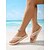 abordables Mujeres-Chanclas de mujer con brillantes diamantes de imitación: elegantes sandalias beige con tiras y ribete de cristal, cómodas sandalias de plataforma para la playa, ideales para vacaciones de verano o