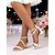 cheap Bride-Women's Ivory Ankle-Strap Block Heel Sandals with Crystal Tassels, Elegant Bridal Shoes for City Wedding Bride