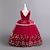 economico Abiti da Fiori-Abito da damigella d'onore bambina Ragazze Abito formale Abiti da sposa Balli di fine anno Feste Matrimonio Elegante Moda Adorabile Paillettes Patchwork Floreale Senza Maniche Girocollo Blu Rosso