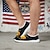 abordables Zapatos de hombre-Zapatillas deportivas con estampado patriótico para hombre: zapatos casuales ligeros y transpirables sin cordones, con estampado de la bandera estadounidense del 250.º aniversario, ideales para