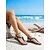 ieftine Femei-Sandale boeme pentru femei, culoare turcoaz - sandale plate elegante, cu barete împletite și accente de bijuterii, pantofi de plajă confortabili de vară pentru vacanțe tropicale &amp;escapade pe insulă