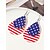abordables Accessoires-Boucles d'oreilles en alliage américain à drapeau pour femmes - Anniversaire des États-Unis - Plusieurs styles - Parfaites pour les célébrations du Jour d'Indépendance