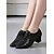 お買い得  社交ダンス＆モダンダンス・シューズ-女性用ブラック編み上げレースアッププロダンスシューズ、ローブロックヒール社交ダンスシューズ &amp;スタジオトレーニング用のラテン練習用シューズ