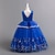 economico Abiti da Fiori-Abito da damigella d'onore bambina Ragazze Abito formale Abiti da sposa Balli di fine anno Feste Matrimonio Elegante Moda Adorabile Paillettes Patchwork Floreale Senza Maniche Girocollo Blu Rosso