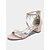 cheap Bride-Women's Ivory Ankle-Strap Block Heel Sandals with Crystal Tassels, Elegant Bridal Shoes for City Wedding Bride