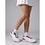 voordelige Dames Golfschoenen-Witte en rode golfschoenen voor dames – lichtgewicht, ademende golfsneakers met spikes voor dames, stabiele demping voor de golfbaan, training, wandelen en dagelijks gebruik.