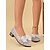 voordelige Bruiloftsgast-Damesschoenen met zilveren kanten details en een strik – elegante en comfortabele schoenen voor bruiloftsgasten, perfect voor tuin-, gazon- en buitenbruiloften.