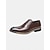 cheap Oxford Shoes-Men's Classic Brown Faux Leather Lace-Up Dress Shoes – Stylish Formal Footwear for Business and Special Occasions
