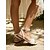 abordables novia-Sandalias de novia de encaje blanco para mujer con apliques florales: ideales para bodas bohemias