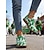 billige Damesko-Dame Afslappet Daglig St. Patrick's dag Perlearbejde Flade hæle Rund Tå Klassisk Afslappet Komfort Klæde Slippers Grøn